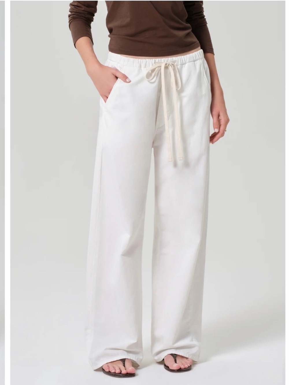 Citizens of Humanity Italian Fine Twill Pull on Pants in Cream